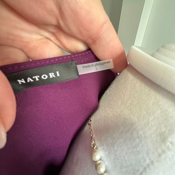 Natori Purple Sheath Dress with Dolman Sleeves - Picture 6 of 9